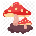 Toadstools Mushrooms Cremini Mushrooms Icon