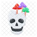 Mushrooms Skull Halloween Mushrooms Scary Skull Symbol