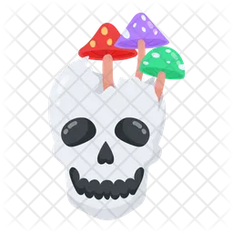 Mushrooms Skull  Icon