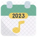 Music 2023 Calendar Symbol