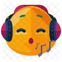 Music Emoji Face Icon