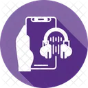 Music App Hand Holding Phone Audio Application Icon