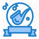 Music Award Ribbon Instrument Icon
