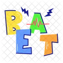Beat Word Music Beat Beat Lettering Icon