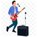 Music Concert Rock Star Guitar Player Icon