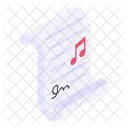 Music File Music Document Music Contract Icon