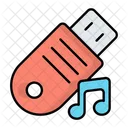 Music Drive Usb Connector Icon