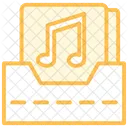 Music Folder Duotone Line Icon Icon