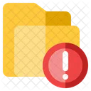 Folder Caution Notification Icon
