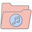 Music Folder Lineal Color Icon Icon