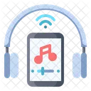 Music Streaming Headphone Icon