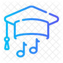 Music Extracurricular Activities Graduation Hat Icon