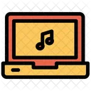 Laptop Music Listening Music Icon
