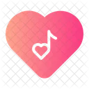 Music Lover Love And Romance Music Note Icon