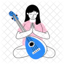 Music Meditation Instrumentalist Musician Icon