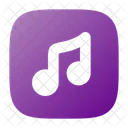 Music Note Square Icon