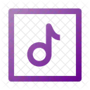 Music Note Square Icon