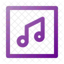 Music Note Square Icon