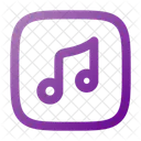 Music Note Square Icon