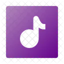 Music Note Square Icon