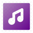 Music Note Square Icon