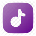 Music Note Square Icon