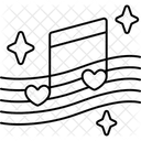 Music Notes Heart  Icon