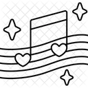 Music Notes Heart Love Valentine Icon
