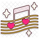 Music Notes Heart  Icon
