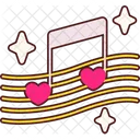 Music Notes Heart  Icon