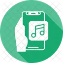 Music Player Hand Holding Phone Audio Icon