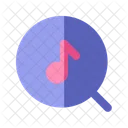 Music Search Find Magnifier Icon