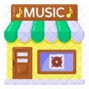 Music Shop Building Music Store Music Studio Icon