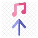 Music Upload Arrow Sound Icon
