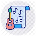 Musica Guitarra Melodia Icono