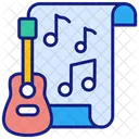 Musica Guitarra Melodia Icono