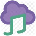 Musica Nota Nube Icono