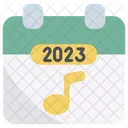 Musica 2023 Calendario Icono