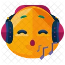 Musica Emoji Rosto Ícone