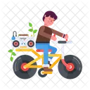Música de bicicleta  Ícone