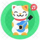 Guitarra Para Gatos Musica Para Gatos Instrumento Para Tocar Gatos Icono