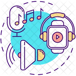 Música e podcasts  Ícone