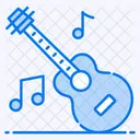 Musica De Guitarra Instrumento Musical Acustico Icono