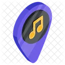 Localizacao De Musica Direcao GPS Icon