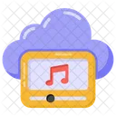 Medios En La Nube Musica En La Nube Reproductor En La Nube Icono