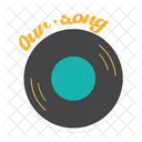 Música retrô em vinil  Ícone