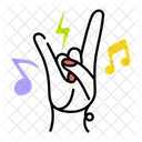 Musica Rock Sinal De Rock Gesto Com A Mao Ícone