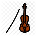 Musical Violin Silhouette Icon