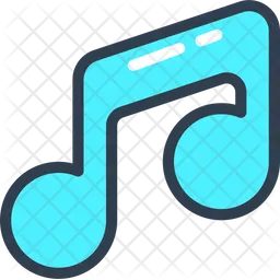 Musical Note Icon - Download in Colored Outline Style