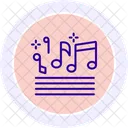 Musical Notes Line Icon Icon